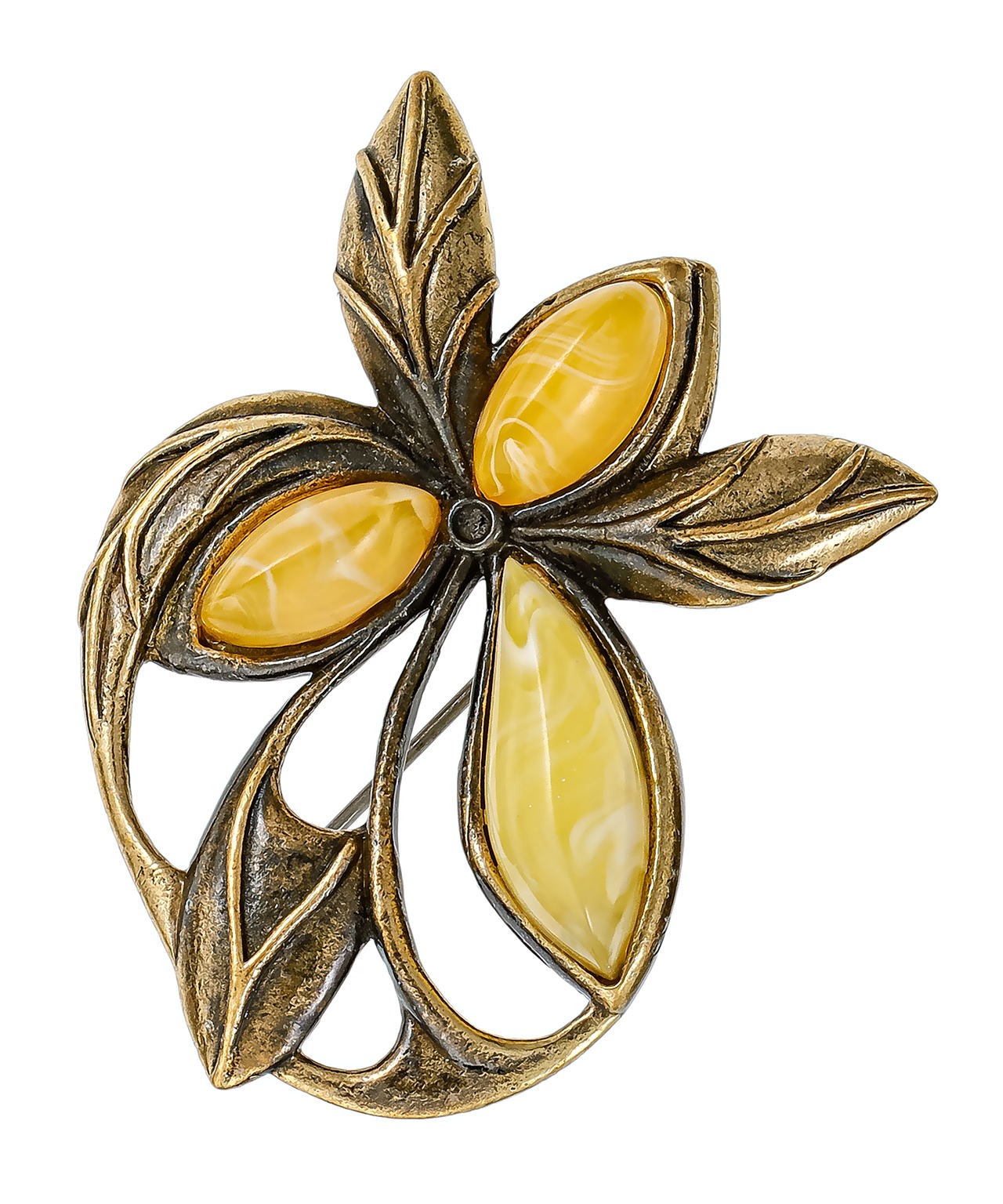 картинка Брошь Бабочка Мифическая 1314.4-Б, белый от магазина El Corazon