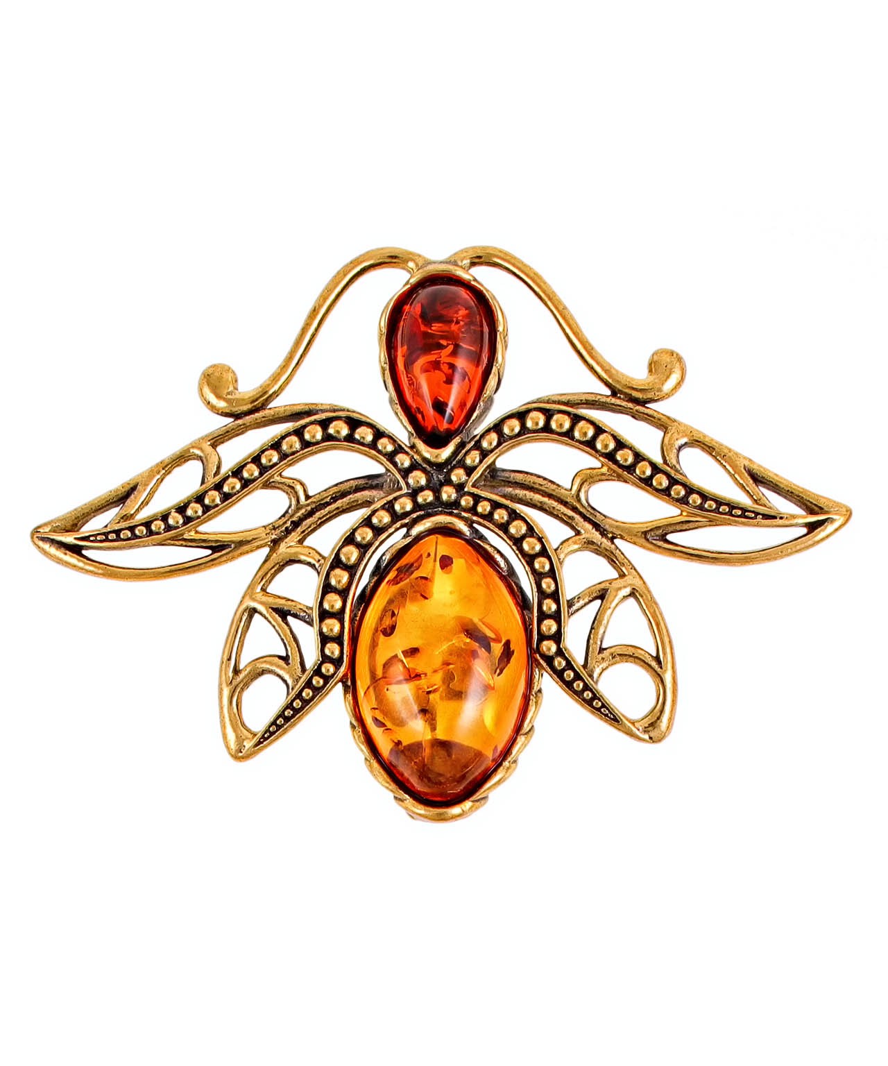 картинка Брошь Мотылек Огонек 2178.4 от магазина El Corazon