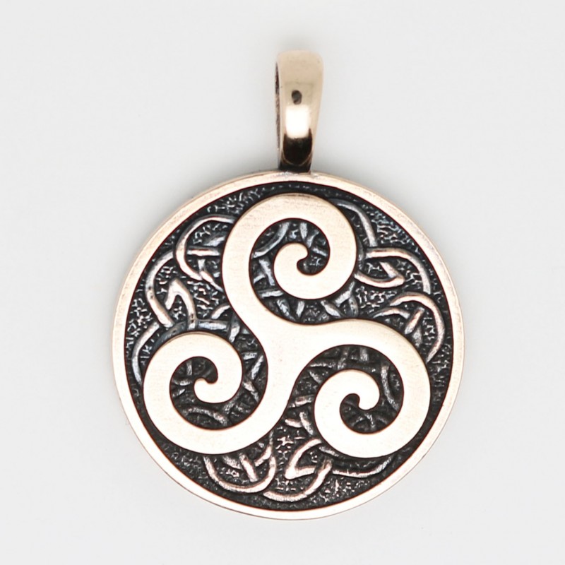 картинка Подвеска Трискелион 27 мм двухсторонний РЗ-ОС1183727БР от магазина El Corazon