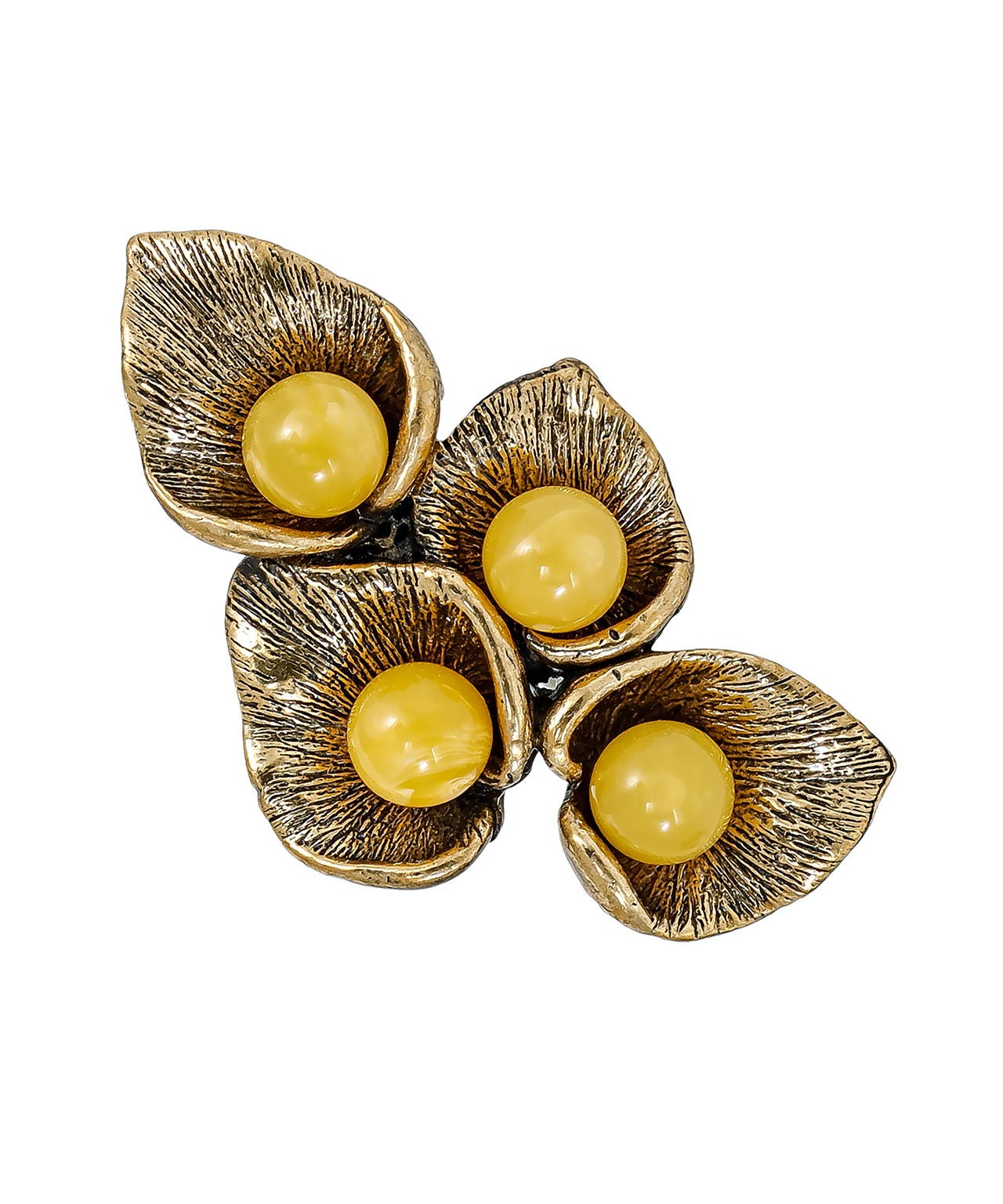 картинка Брошь Каллы Розе 1323.4-Б, белый от магазина El Corazon