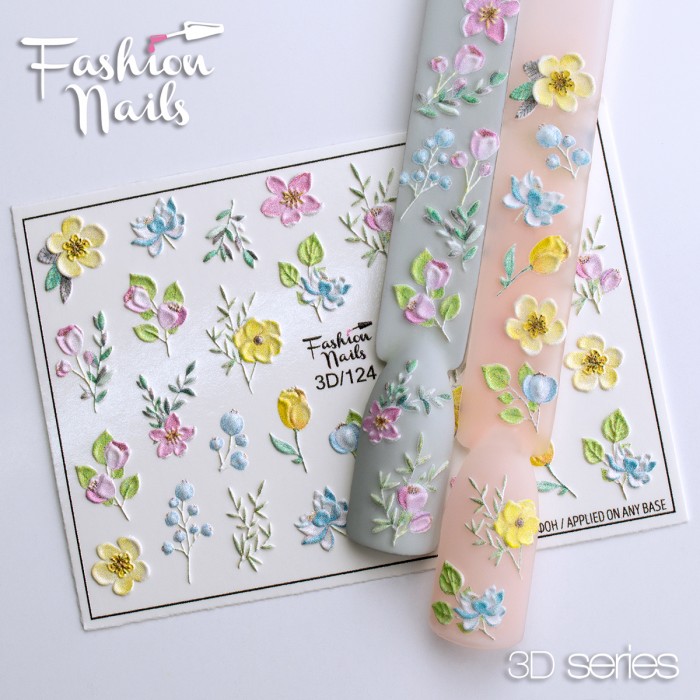 картинка Fashion Nails Слайдер дизайн FN 3D №124 от магазина El Corazon