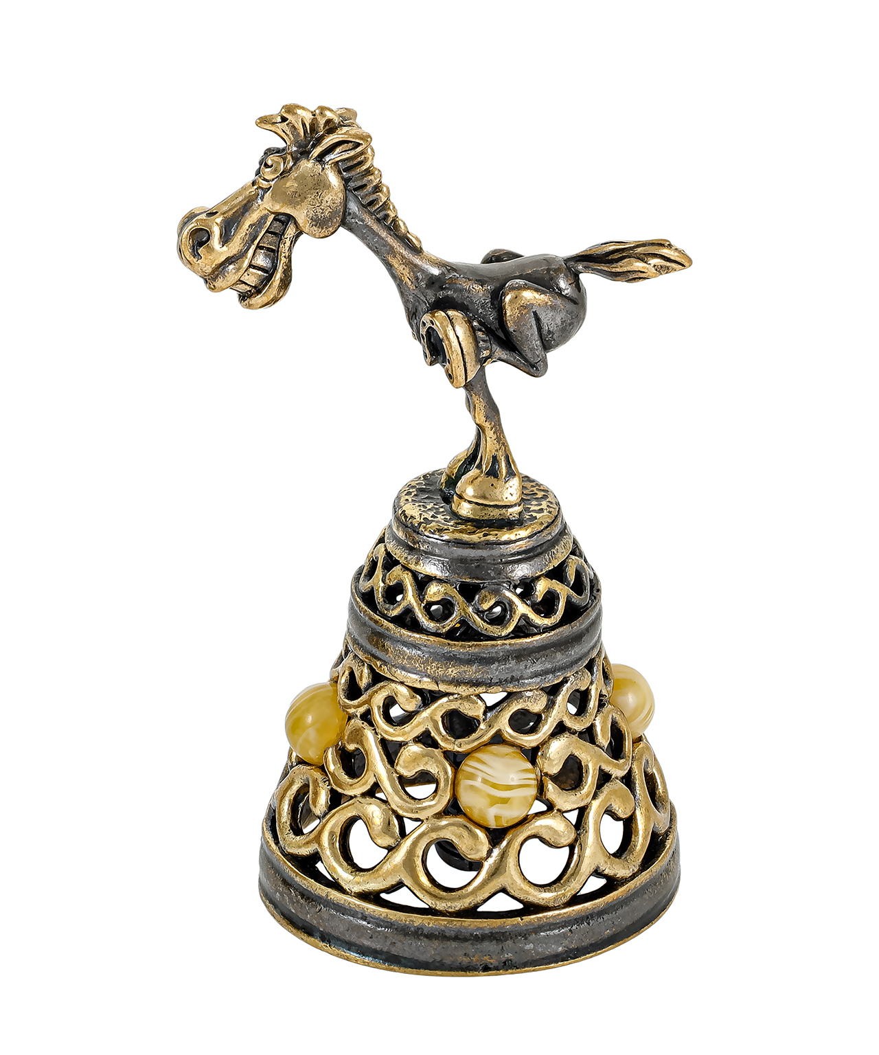 картинка Колокольчик Конь Галоп 1389-Б, белый от магазина El Corazon