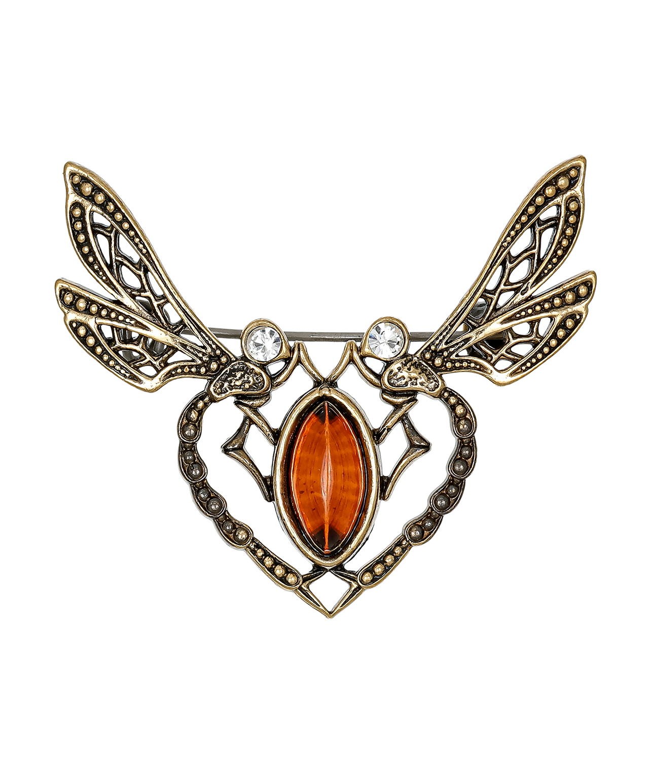 картинка Брошь Стрекозки Сердце 902.4 от магазина El Corazon