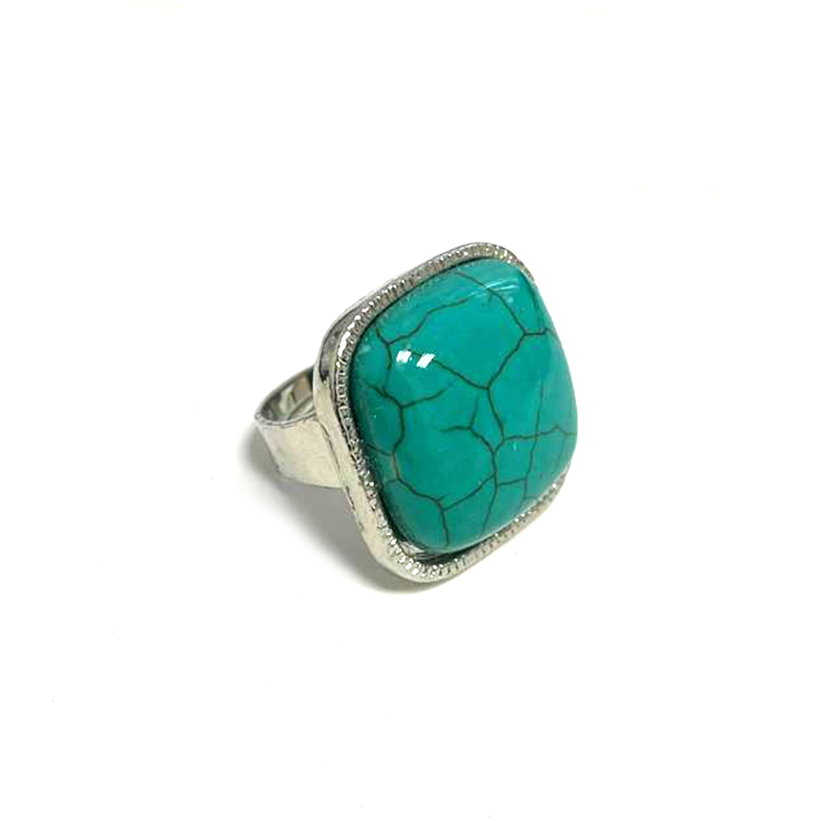 картинка Кольцо Квадрат-2 из тонированного говлита Ring-050 от магазина El Corazon