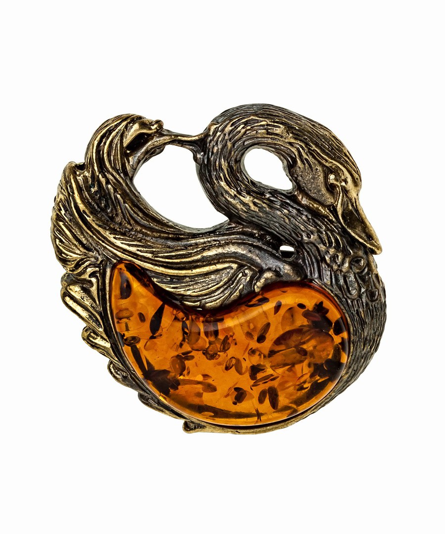 картинка Брошь Лебедь 1058.4 от магазина El Corazon