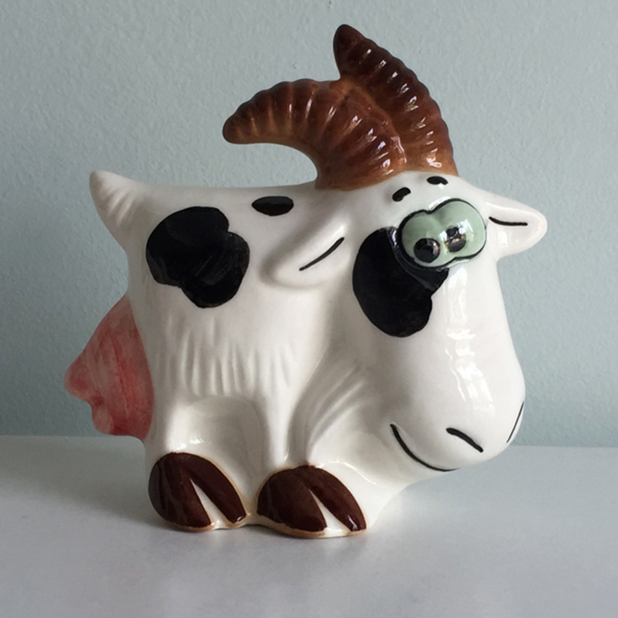 картинка Фаянсовая ёлочная игрушка Козочка Sr-VH-380 от магазина El Corazon