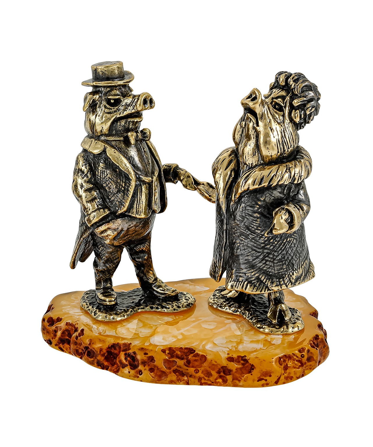 картинка Свиньи Дама и Джентльмен 3718-Б, белый от магазина El Corazon