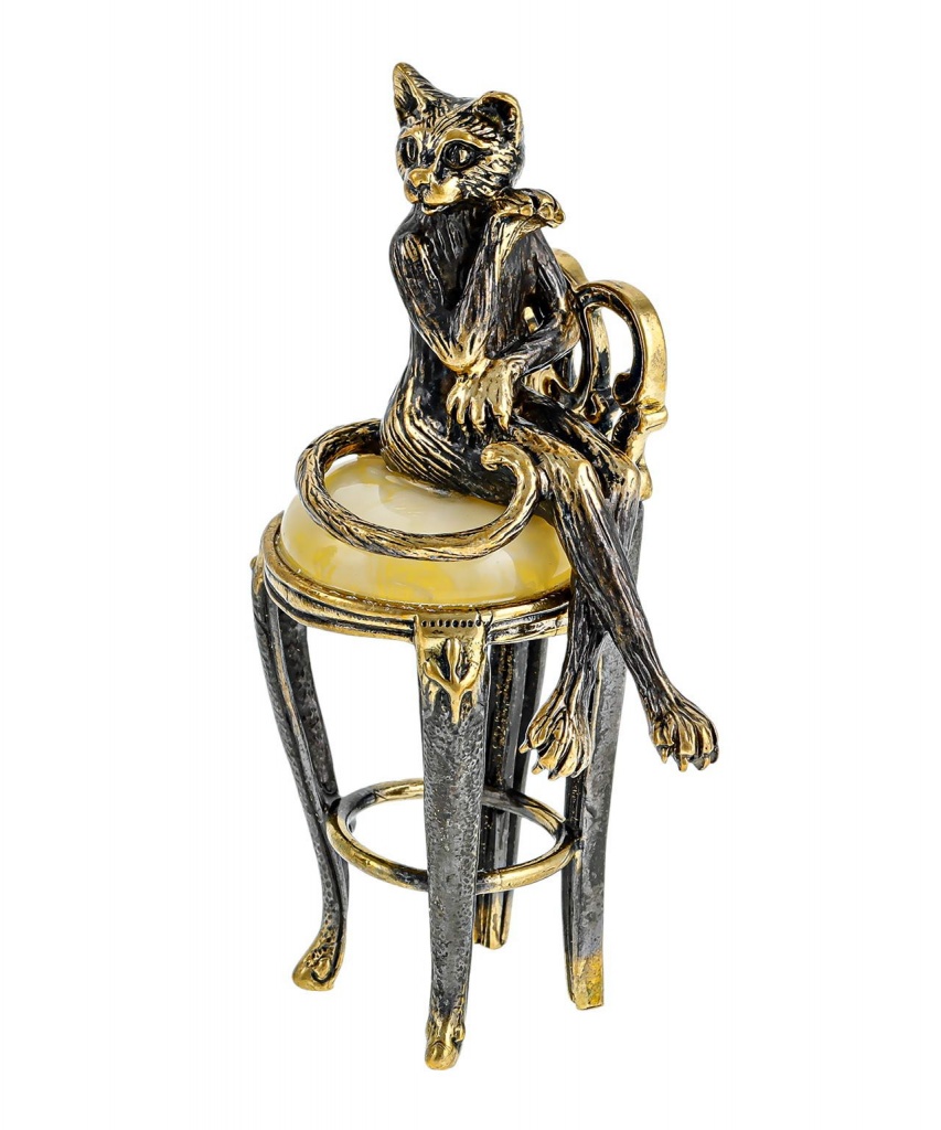 картинка Кошка Кокетка на стуле 2532-Б, белый от магазина El Corazon