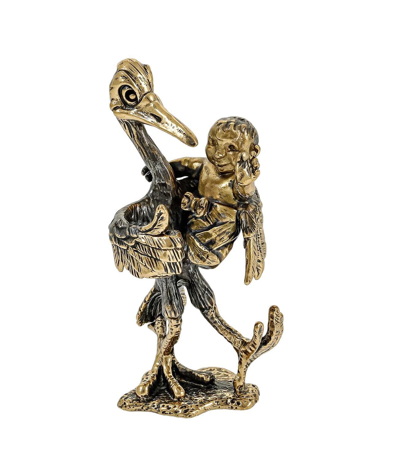 картинка Птица Аист Счастье в дом без подставки 3650.1 от магазина El Corazon