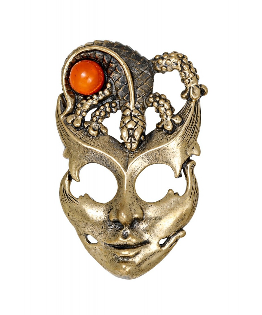 картинка Брошь Маска Ящерица 3618.4 от магазина El Corazon