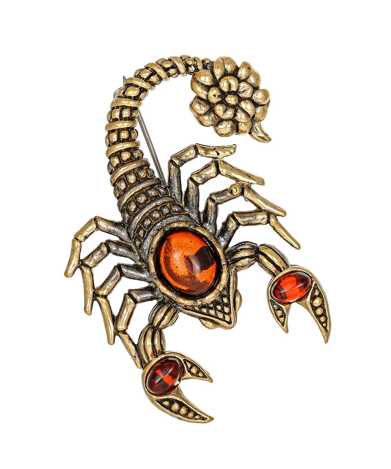 картинка Брошь Скорпион Цветочек 1366.4 от магазина El Corazon