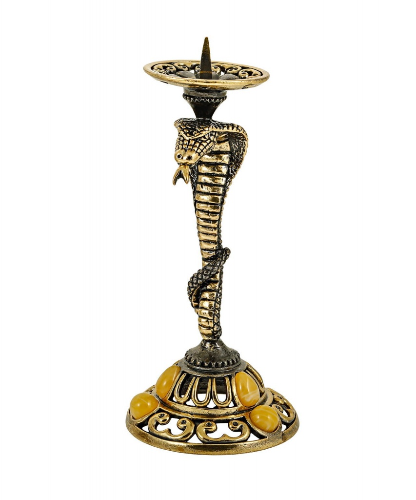 картинка Подсвечник Кобра Гая 3796-Б, белый от магазина El Corazon