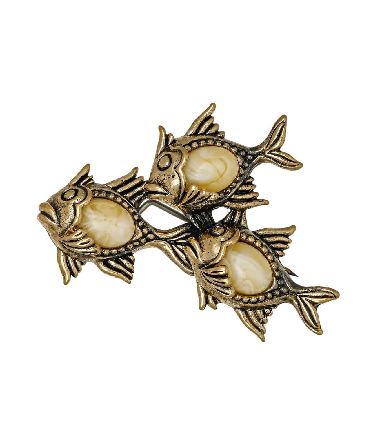 картинка Брошь Рыбки стая 3482.4-Б, белая от магазина El Corazon