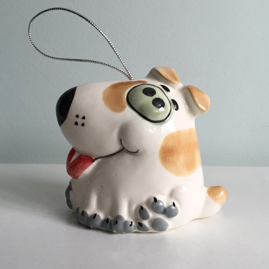 картинка Фаянсовая ёлочная игрушка Собака Sr-VH-377 от магазина El Corazon
