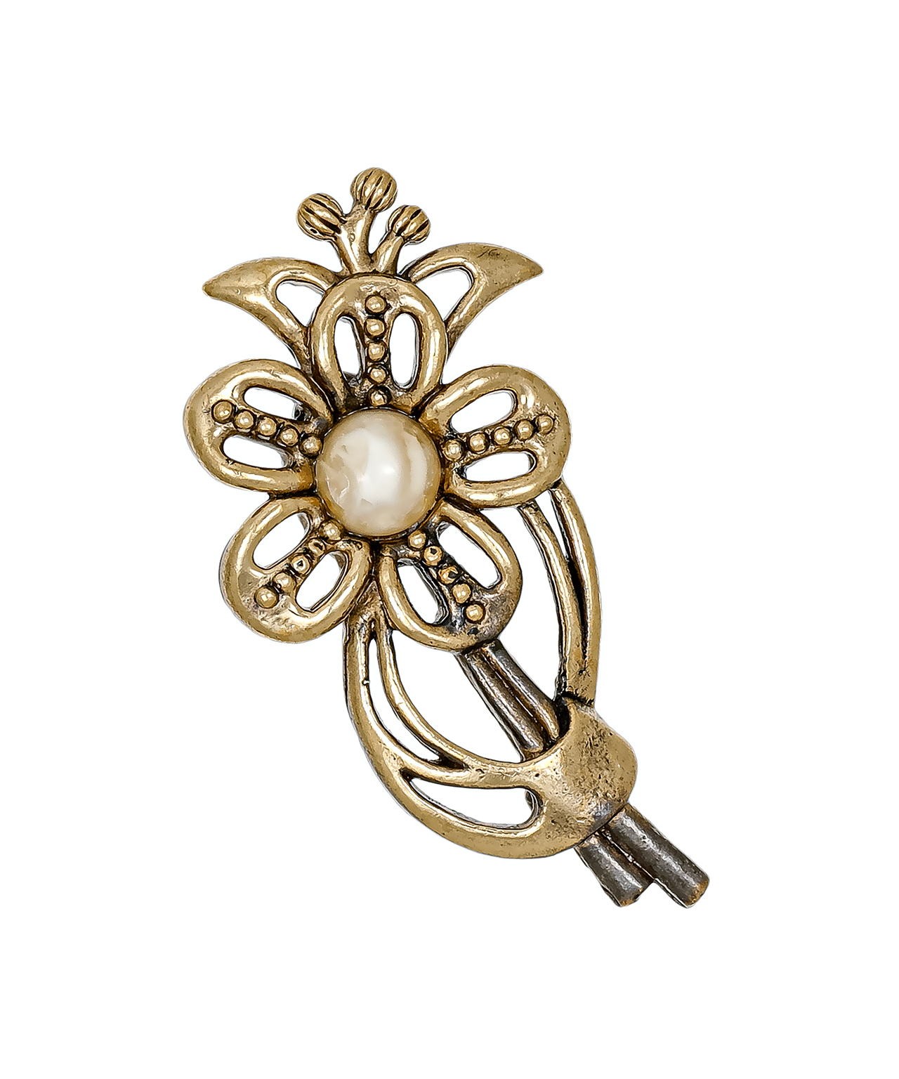 картинка Брошь Цветок Лили 985.4-Б, белая от магазина El Corazon