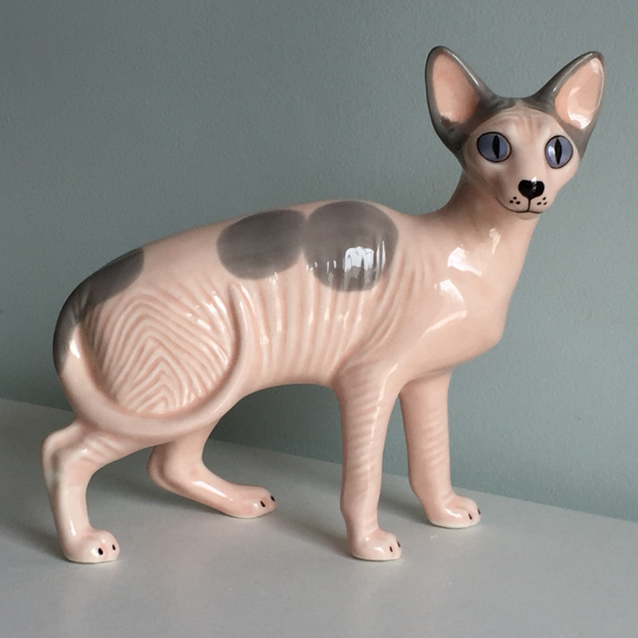 картинка Фаянсовая скульптура Сфинкс пегий Sr-VH-189 от магазина El Corazon