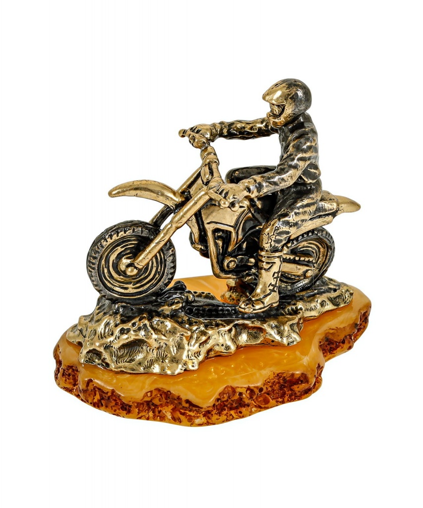 картинка Мотоциклист Питбайк крос 3595-Б, белый от магазина El Corazon