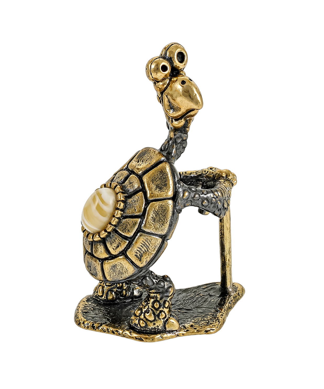 картинка Черепаха Старичок без подставки 3679.1-Б, белый от магазина El Corazon