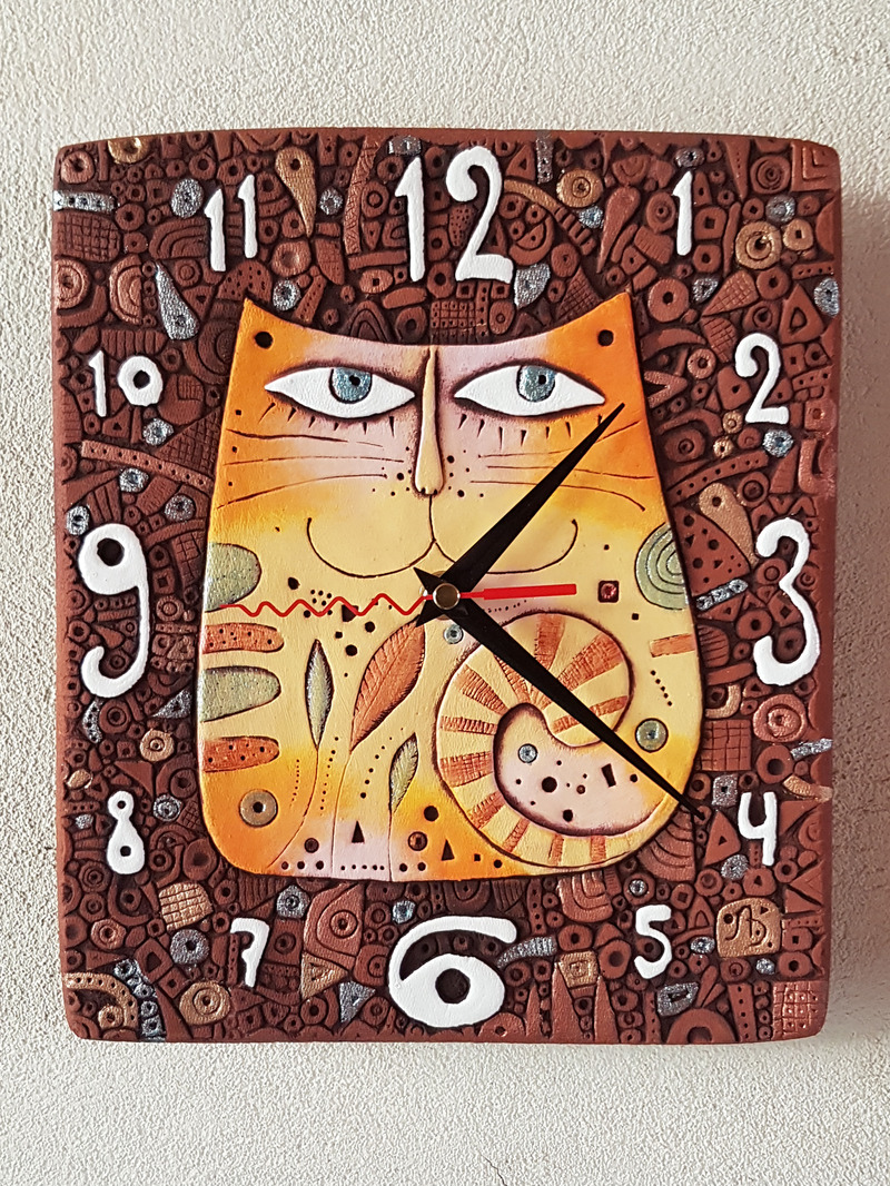 картинка Настенные часы "Кот Мазай" CF-Cl-195 от магазина El Corazon