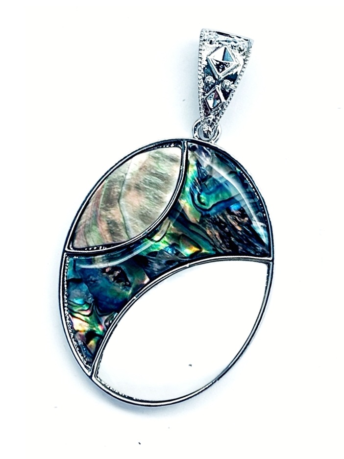 картинка Kul322 Подвеска Овал 1 из Перламутра (Гелиотис) от магазина El Corazon