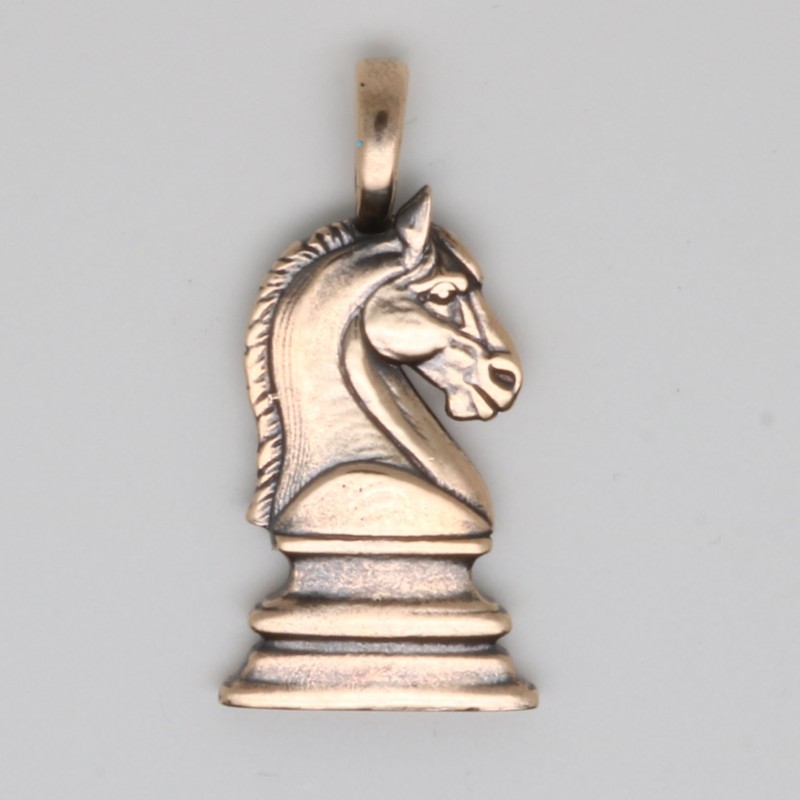 картинка Подвеска Шахматный Конь РЗ-ФЛ17366БР от магазина El Corazon