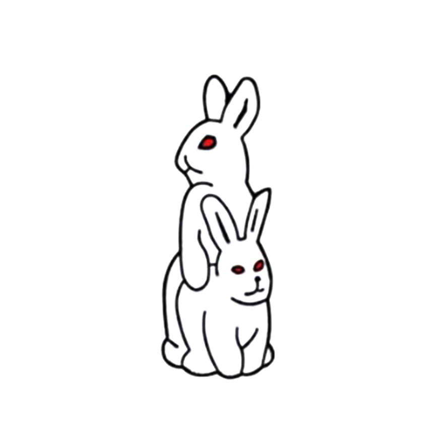 картинка Значок-пин Кролики парочка 2 ALBR0441 от магазина El Corazon