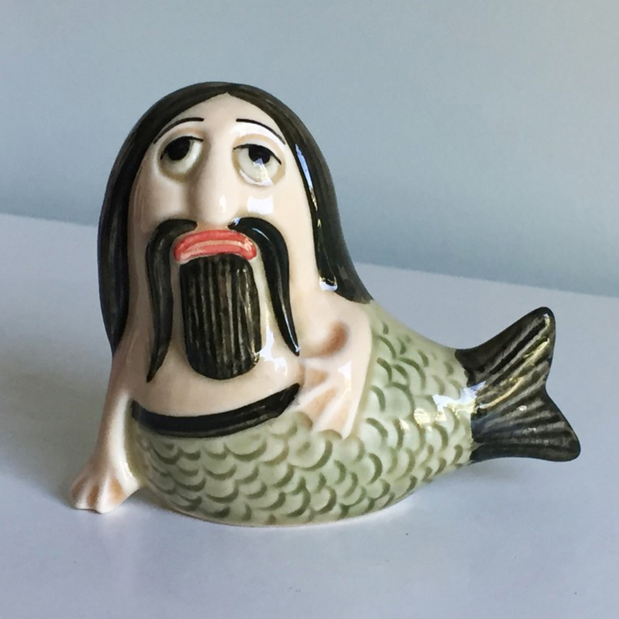 картинка Фаянсовая ёлочная игрушка Водяной Sr-VH-134 от магазина El Corazon