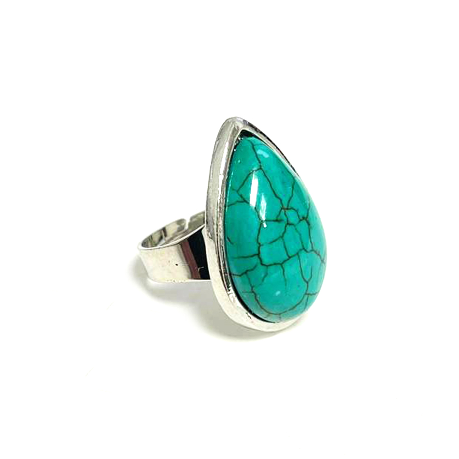 картинка Кольцо Капля из тонированного говлита Ring-049 от магазина El Corazon