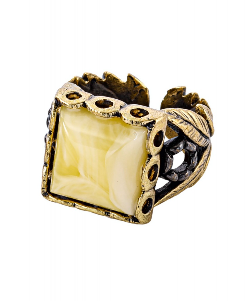 картинка Кольцо Цезарь 2423К-Б, белый от магазина El Corazon