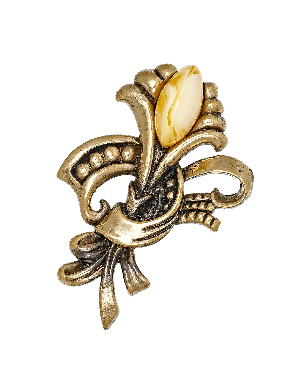 картинка Брошь Калла Праздник 987.4-Б, белая от магазина El Corazon