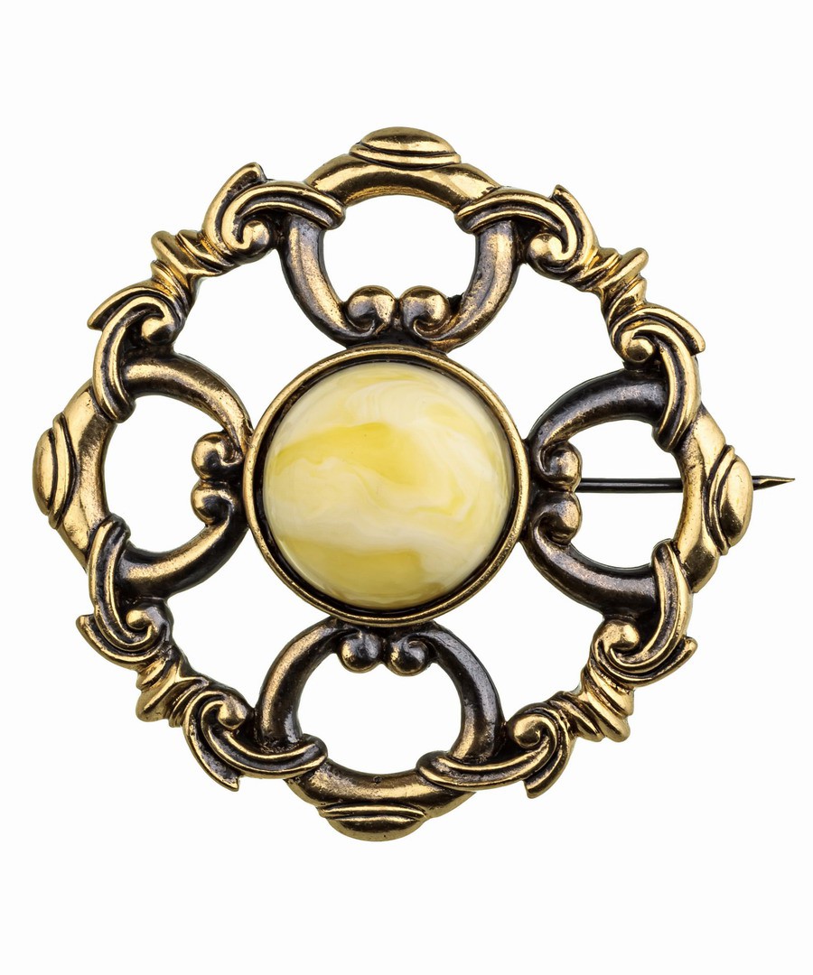 картинка Брошь Анжелика 889.4-Б, белая от магазина El Corazon