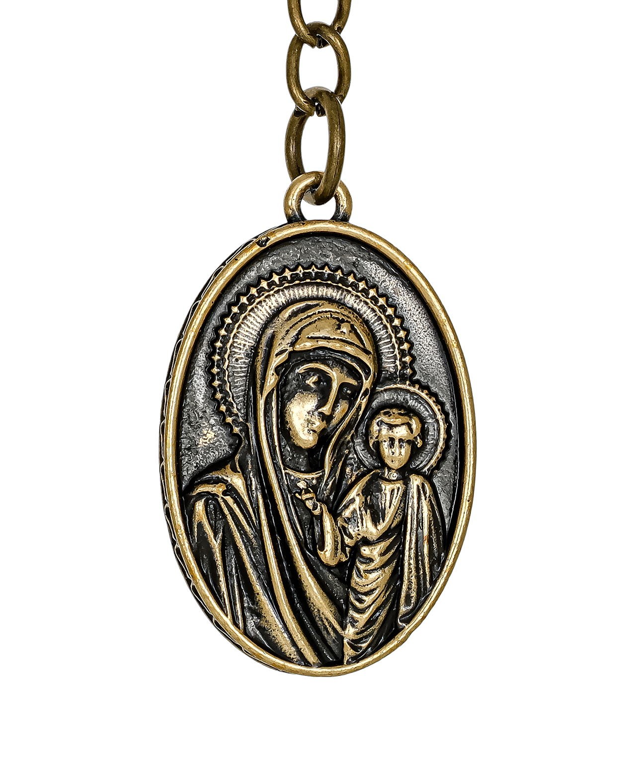 картинка Брелок Икона Казанская Богородица Овал 3889 от магазина El Corazon