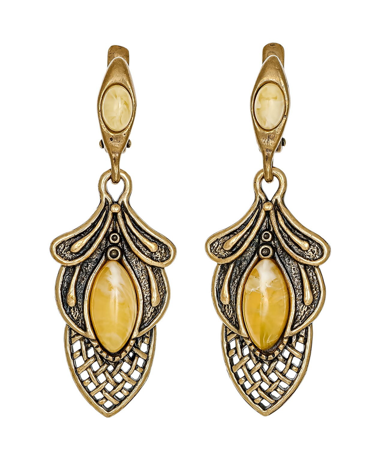 картинка Серьги Занавес 3117С-Б, белые от магазина El Corazon