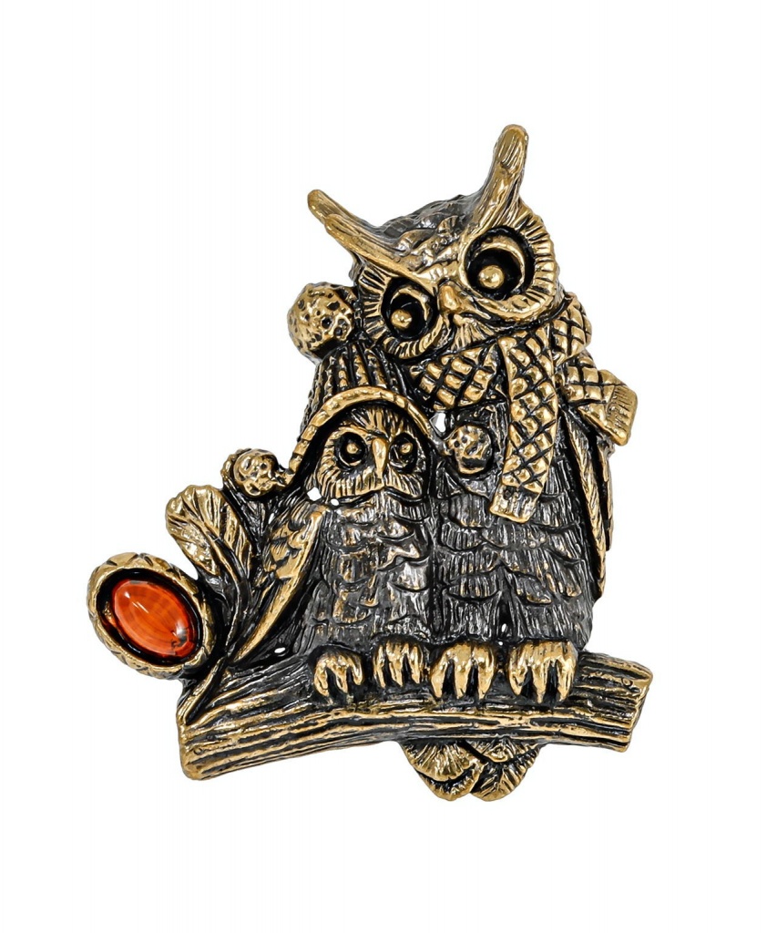 картинка Брошь Совушки Теплота 3709.4 от магазина El Corazon