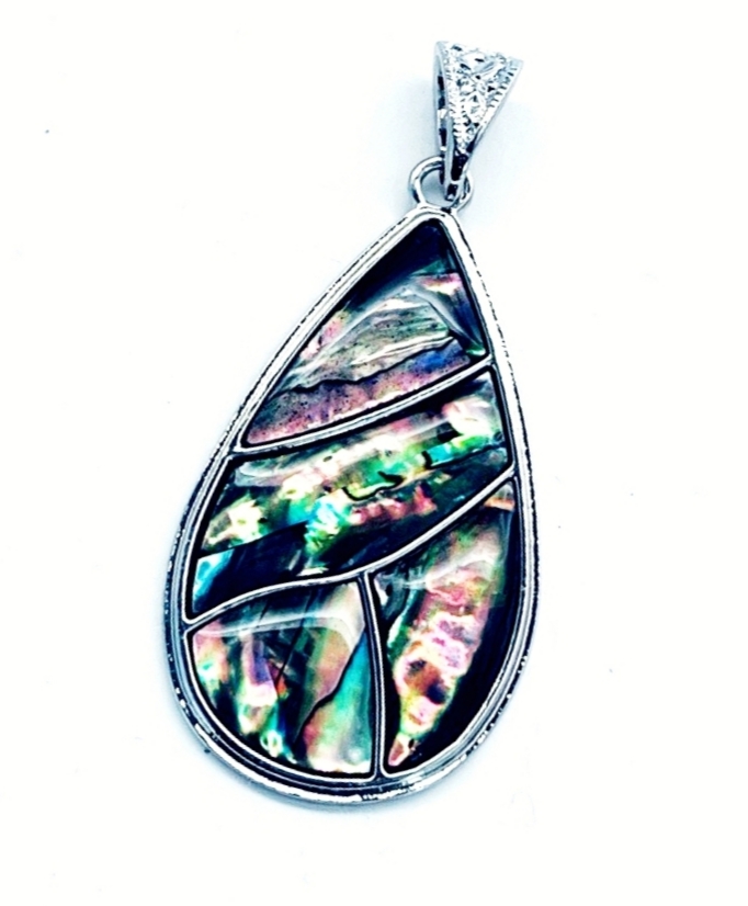 картинка Kul303 Подвеска Капля из Перламутра (Гелиотис) от магазина El Corazon