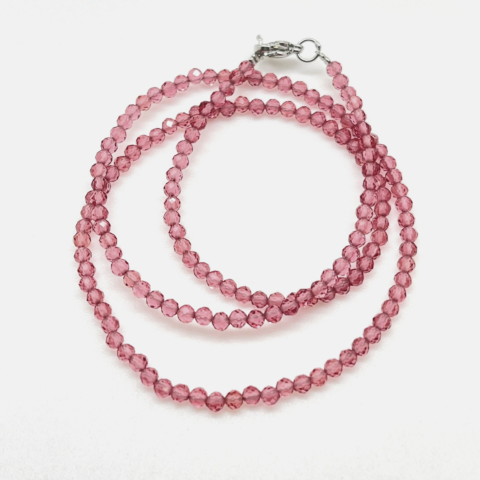 картинка Ожерелье - нитка 45 см из темно розового Кварца 2,2мм ШП550-16 от магазина El Corazon