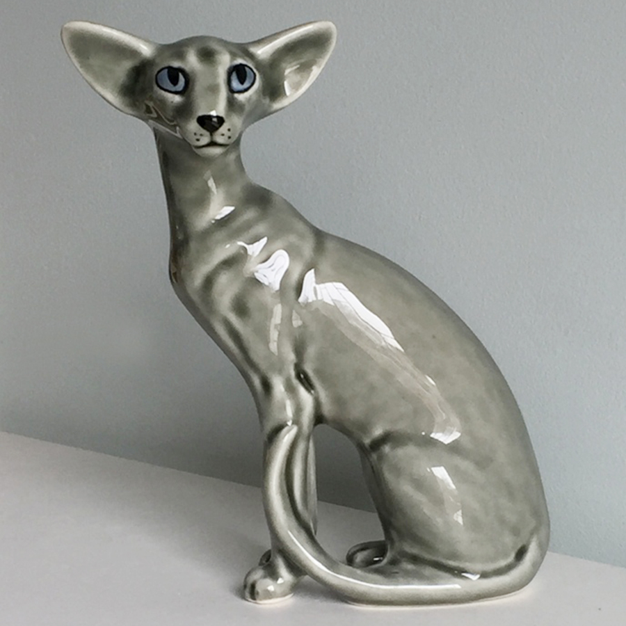 картинка Фаянсовая скульптура Ориентальная серая Sr-VH-313 от магазина El Corazon