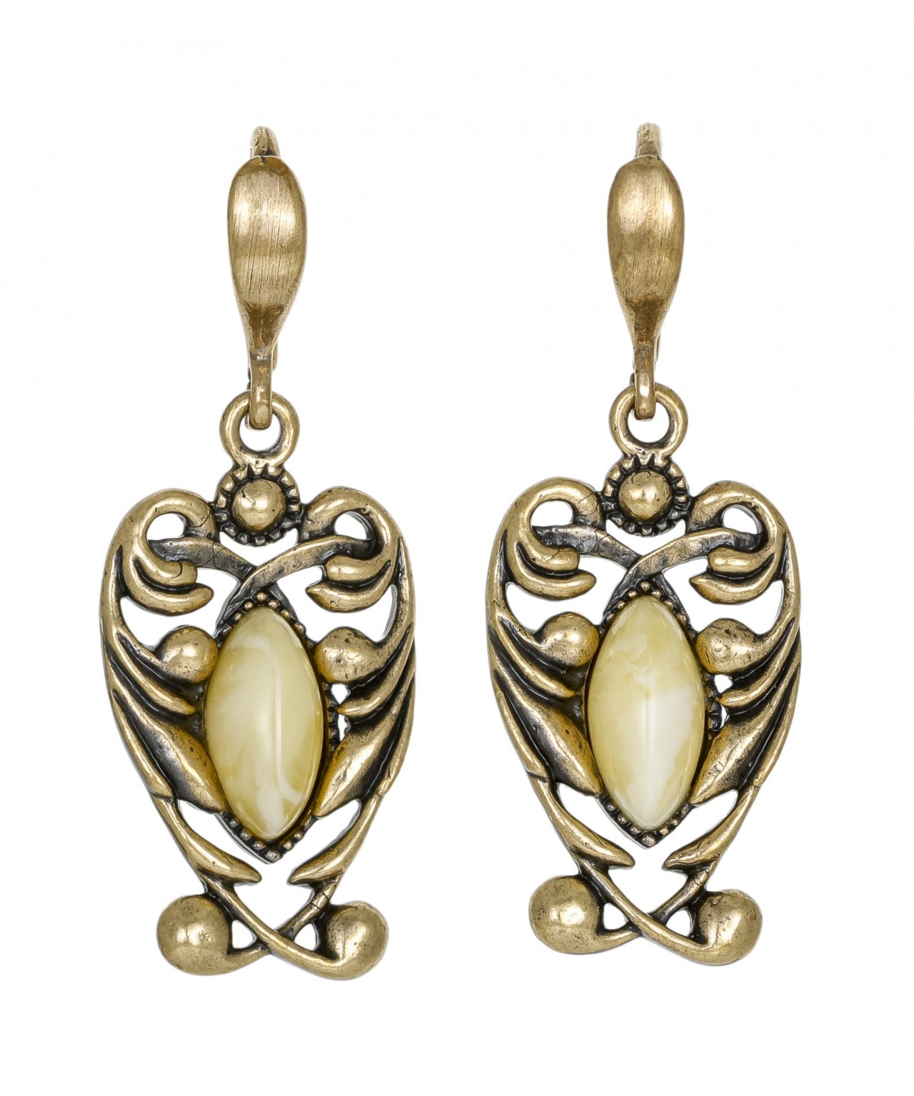 картинка Серьги Вензель 3100С-Б, белый от магазина El Corazon