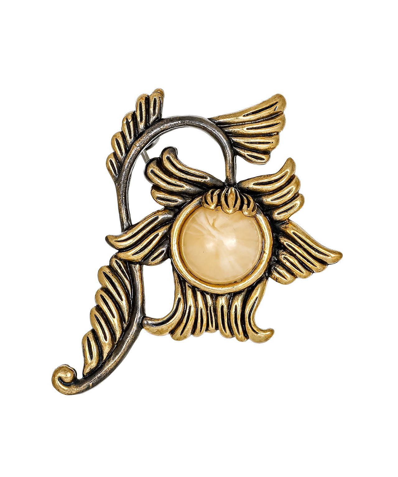 картинка Брошь Шиповник 3833.4-Б, белый от магазина El Corazon