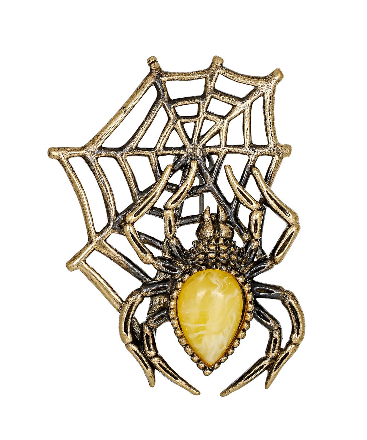 картинка Брошь Паучиха 1134.4-Б, белый от магазина El Corazon