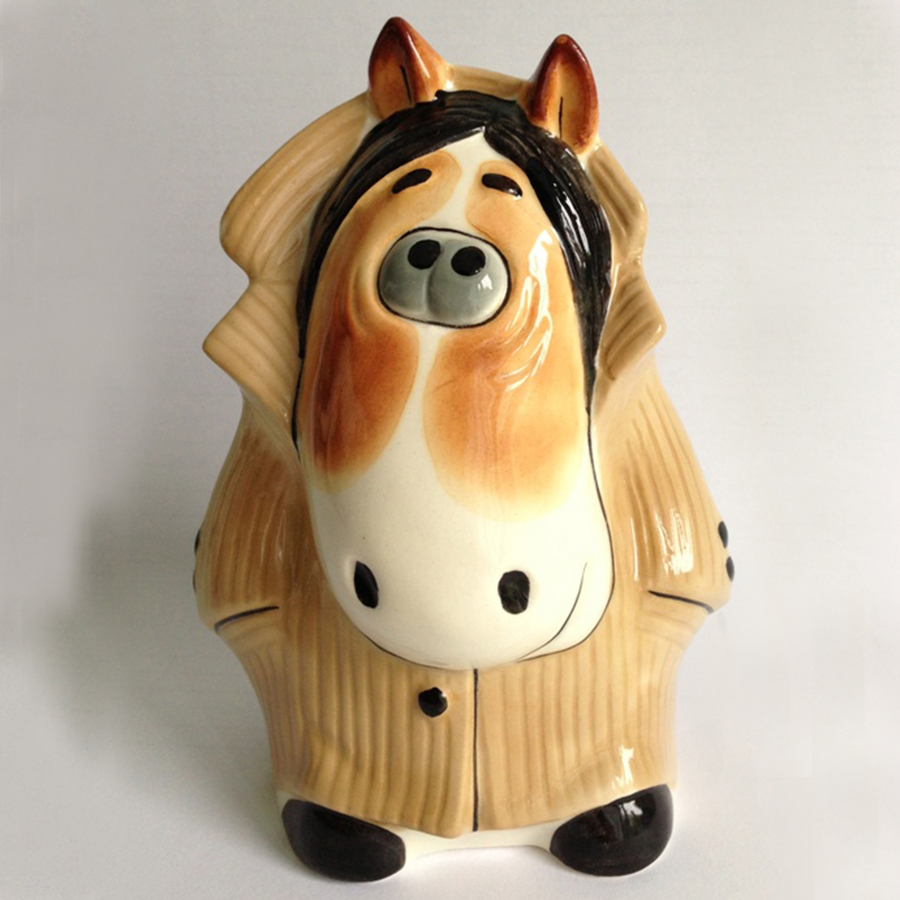 картинка Фаянсовая скульптура Конь в палевом пальто Sr-VH-229 от магазина El Corazon