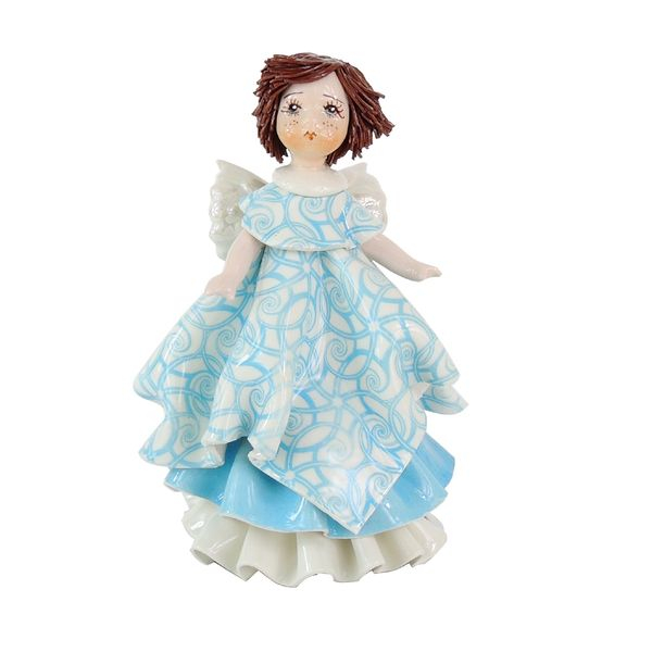 картинка Фарфоровая статуэтка "Ангел в лазурном" ZP-80185 от магазина El Corazon