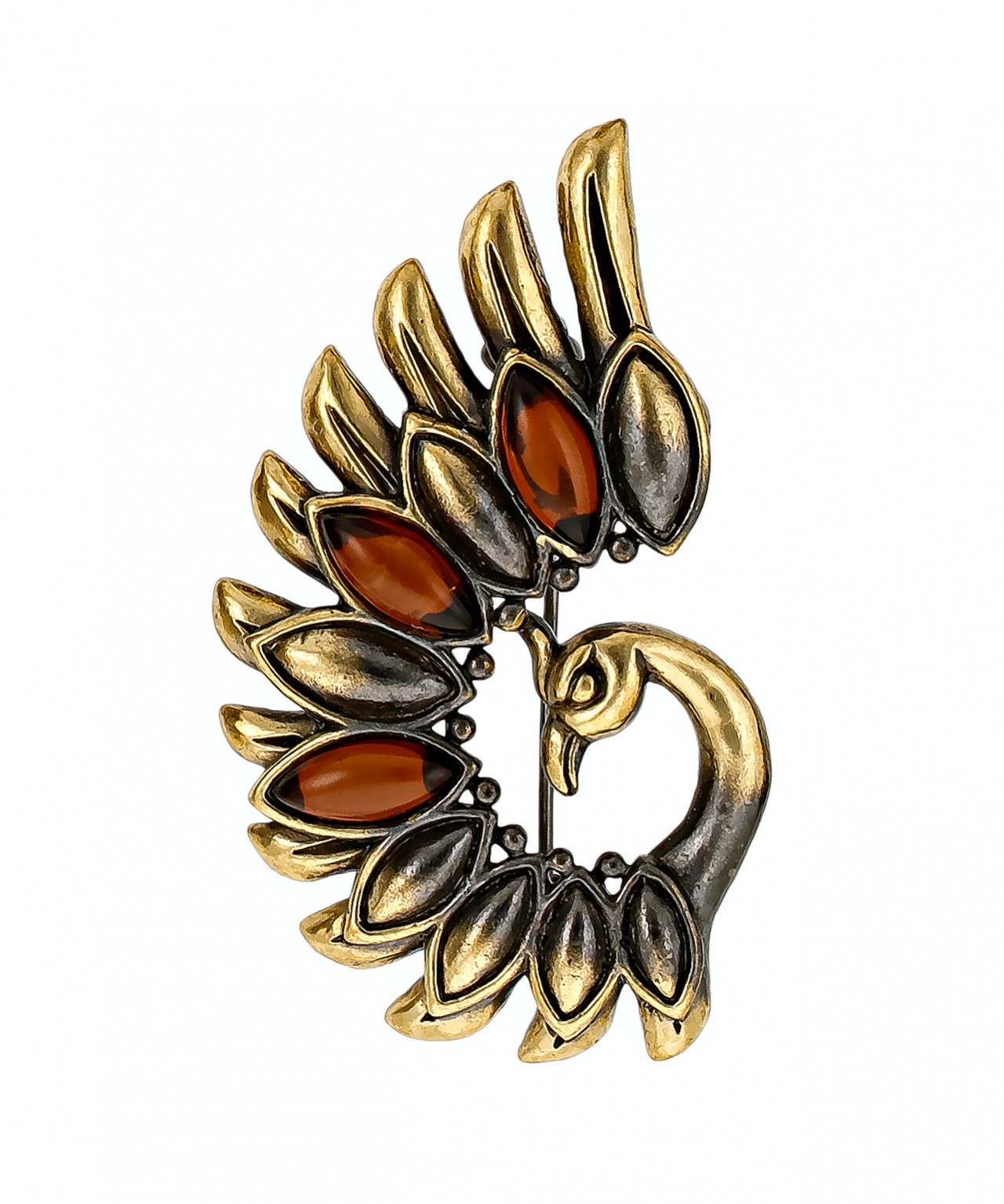 картинка Брошь Павлин Королевский 661.4 от магазина El Corazon