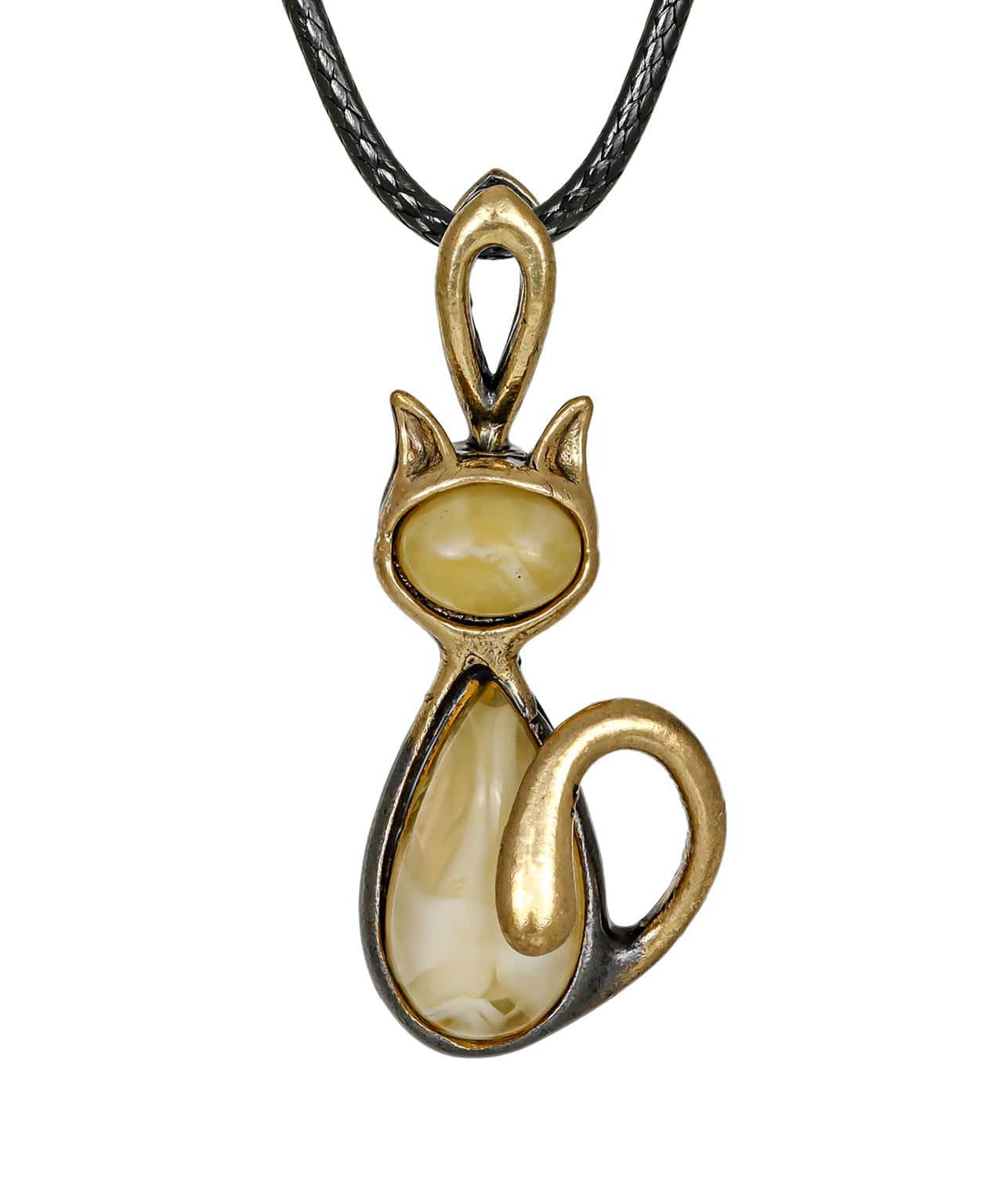 картинка Подвеска Кошка Клякса 2865.5-Б, белая от магазина El Corazon