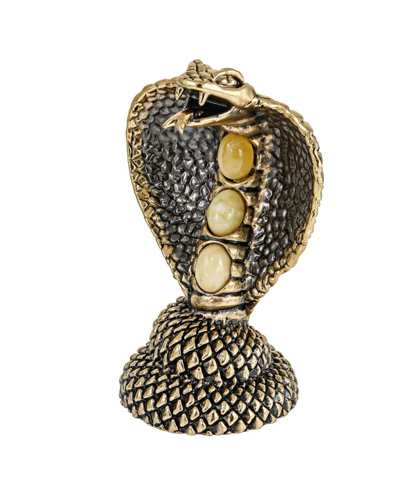 картинка Змея Кобра Гая без подставки 3810.1-Б, белый от магазина El Corazon