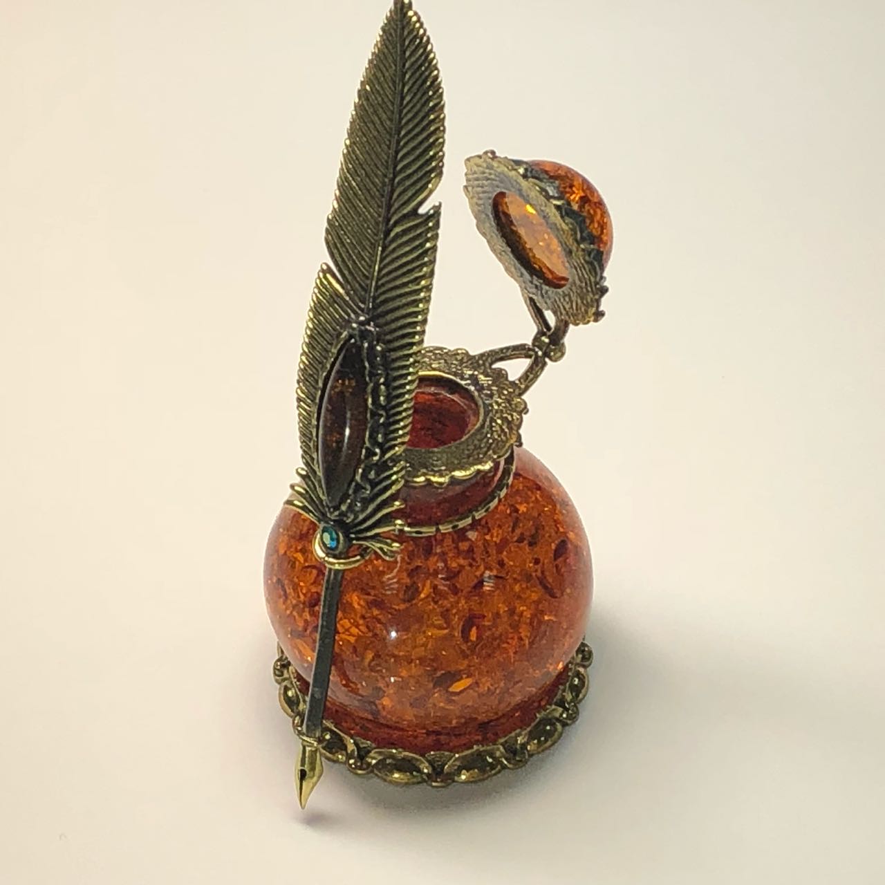 картинка Чернильница Ажурная, коньячная 935 от магазина El Corazon