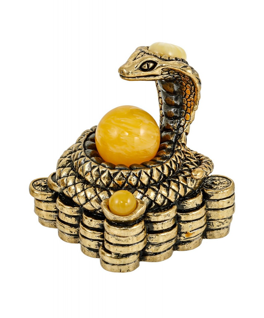 картинка Змея Кобра Денежная 3399-Б, белый от магазина El Corazon