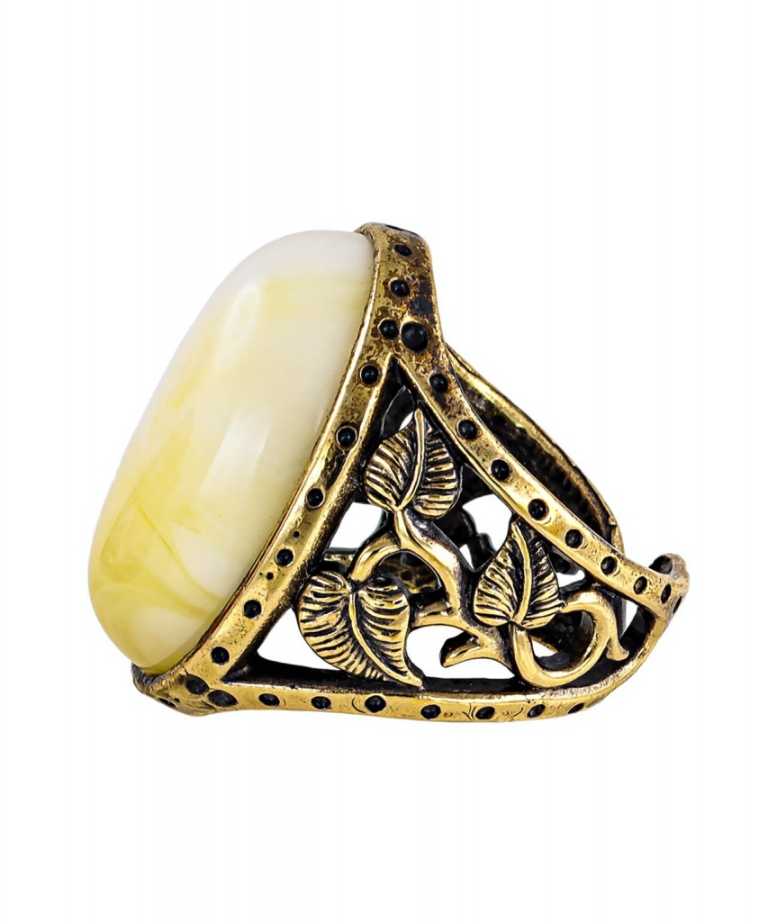 картинка Кольцо Ива овал 2401К-Б, белый от магазина El Corazon