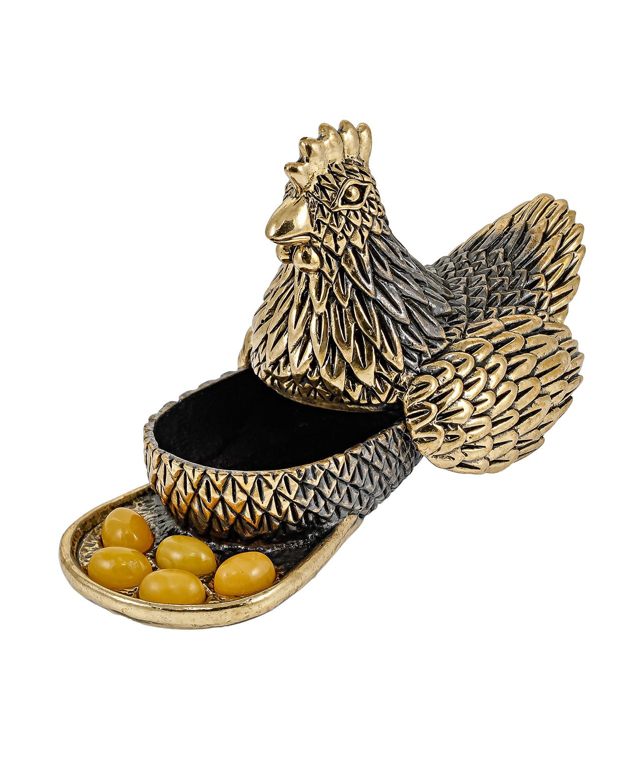 картинка Птица Курочка наседка Шкатулка 1580-Б, белый от магазина El Corazon