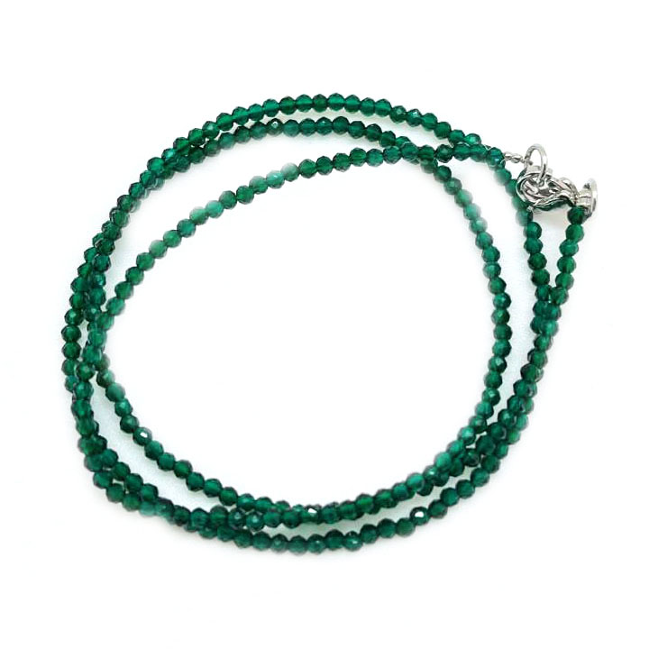 картинка Ожерелье - нитка 45 см из темно зеленой Шпинели ШП400-40 от магазина El Corazon